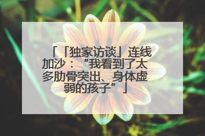 「独家访谈」连线加沙：“我看到了太多肋骨突出、身体虚弱的孩子”