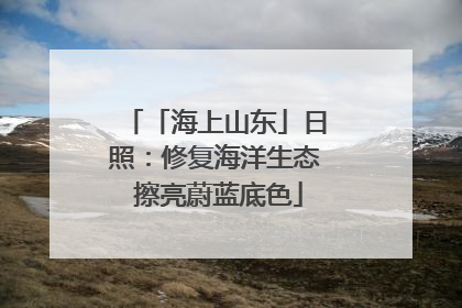 「海上山东」日照：修复海洋生态 擦亮蔚蓝底色