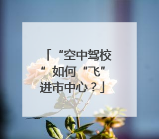 “空中驾校”如何“飞”进市中心？