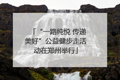 “一路纯悦 传递美好”公益健步走活动在郑州举行