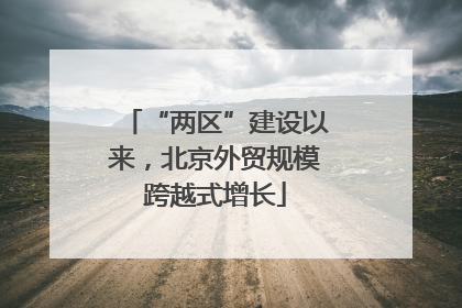“两区”建设以来，北京外贸规模跨越式增长