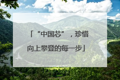 “中国芯”，珍惜向上攀登的每一步