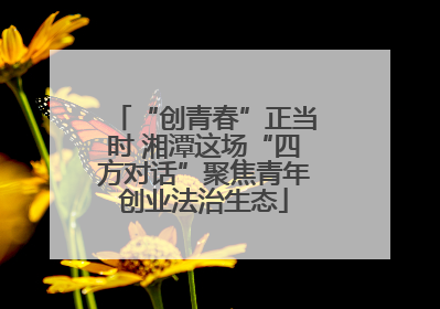 “创青春”正当时 湘潭这场“四方对话”聚焦青年创业法治生态