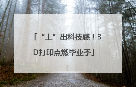 “土”出科技感！3D打印点燃毕业季