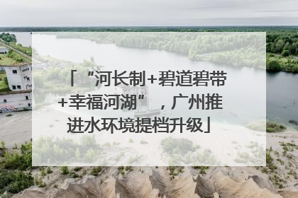 “河长制+碧道碧带+幸福河湖”，广州推进水环境提档升级