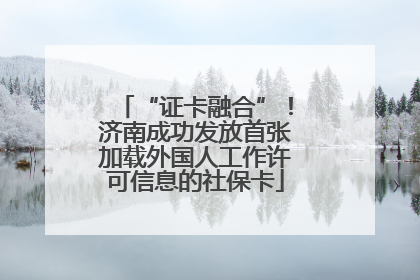“证卡融合”！济南成功发放首张加载外国人工作许可信息的社保卡