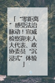 “零距离”感受法治脉动！宣威检察迎来人大代表、政协委员“沉浸式”体验