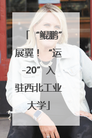 “鲲鹏”展翼！“运-20”入驻西北工业大学
