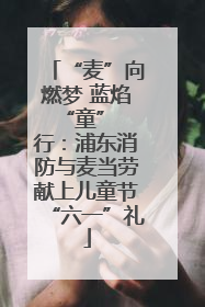 “麦”向燃梦 蓝焰 “童” 行：浦东消防与麦当劳献上儿童节“六一”礼