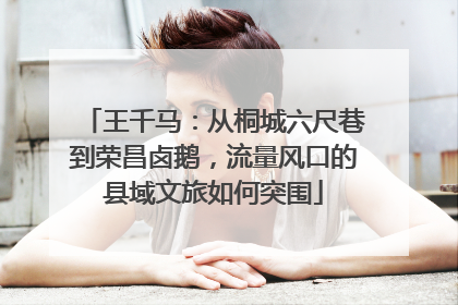 王千马：从桐城六尺巷到荣昌卤鹅，流量风口的县域文旅如何突围