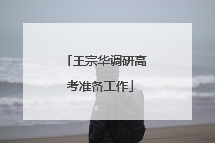 王宗华调研高考准备工作