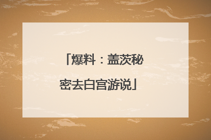 爆料：盖茨秘密去白宫游说