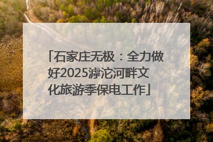 石家庄无极：全力做好2025滹沱河畔文化旅游季保电工作