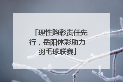 理性购彩责任先行，岳阳体彩助力羽毛球联赛