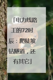 电力线路工的72时辰：爬陡坡钻隧道，还有其它