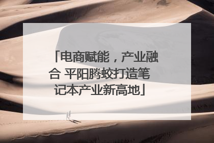 电商赋能，产业融合 平阳腾蛟打造笔记本产业新高地