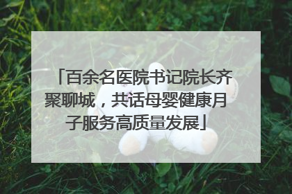 百余名医院书记院长齐聚聊城，共话母婴健康月子服务高质量发展