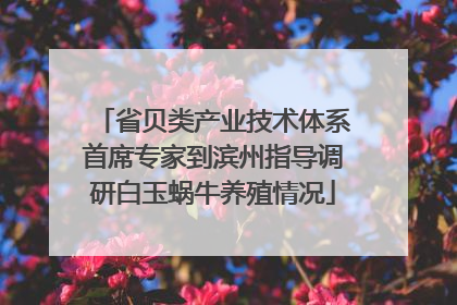 省贝类产业技术体系首席专家到滨州指导调研白玉蜗牛养殖情况