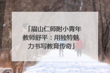 眉山仁师附小青年教师舒平：用独特魅力书写教育传奇