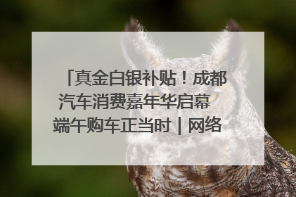 真金白银补贴！成都汽车消费嘉年华启幕 端午购车正当时｜网络中国节·端午