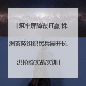 筑牢屏障谋打赢 株洲茶陵组织民兵展开抗洪抢险实战实训