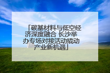 碳基材料与低空经济深度融合 长沙举办专场对接活动撬动产业新机遇