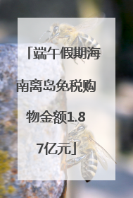 端午假期海南离岛免税购物金额1.87亿元