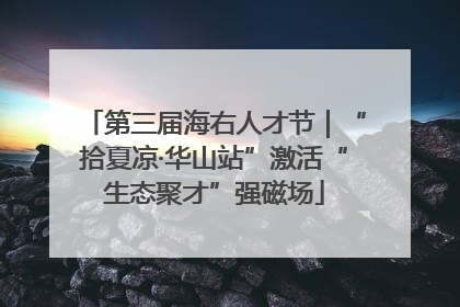 第三届海右人才节｜“拾夏凉·华山站”激活“生态聚才”强磁场