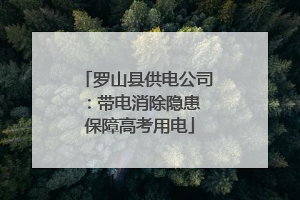 罗山县供电公司：带电消除隐患 保障高考用电