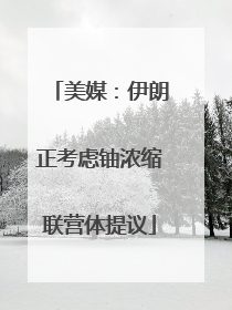 美媒：伊朗正考虑铀浓缩联营体提议