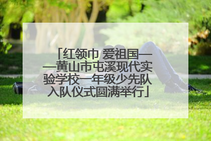红领巾 爱祖国——黄山市屯溪现代实验学校一年级少先队入队仪式圆满举行