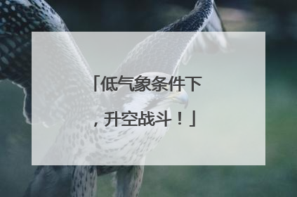 低气象条件下，升空战斗！