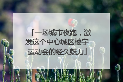 一场城市夜跑，激发这个中心城区楼宇运动会的经久魅力
