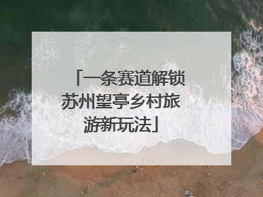 一条赛道解锁苏州望亭乡村旅游新玩法