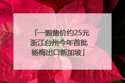 一颗售价约25元 浙江台州今年首批杨梅出口新加坡