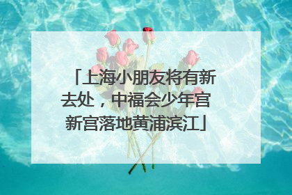 上海小朋友将有新去处，中福会少年宫新宫落地黄浦滨江