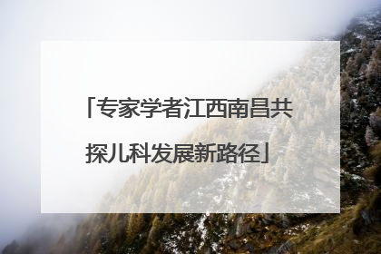 专家学者江西南昌共探儿科发展新路径