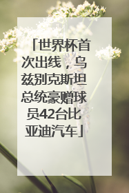 世界杯首次出线，乌兹别克斯坦总统豪赠球员42台比亚迪汽车