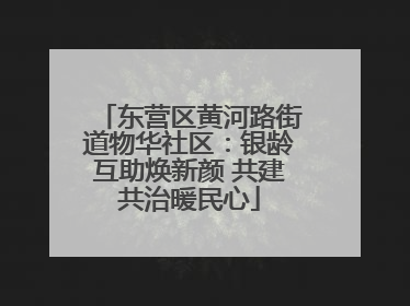 东营区黄河路街道物华社区：银龄互助焕新颜 共建共治暖民心