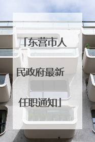 东营市人民政府最新任职通知