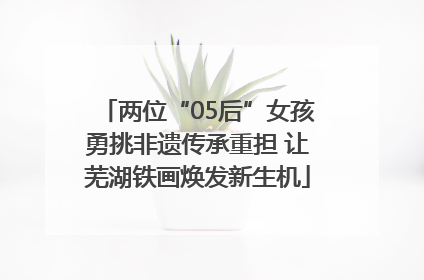 两位“05后”女孩勇挑非遗传承重担 让芜湖铁画焕发新生机