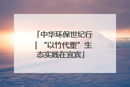 中华环保世纪行｜“以竹代塑”生态实践在宜宾