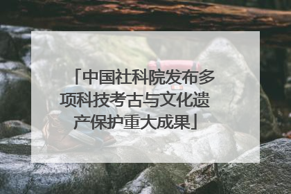 中国社科院发布多项科技考古与文化遗产保护重大成果