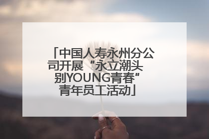 中国人寿永州分公司开展“永立潮头 别YOUNG青春”青年员工活动