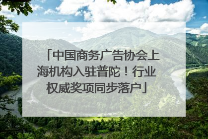 中国商务广告协会上海机构入驻普陀！行业权威奖项同步落户