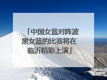 中国女篮对阵波黑女篮的比赛将在临沂精彩上演