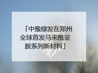 中豫绿发在郑州全球首发马来酰亚胺系列新材料
