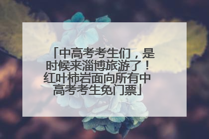 中高考考生们，是时候来淄博旅游了！红叶柿岩面向所有中高考考生免门票