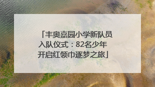 丰奥嘉园小学新队员入队仪式：82名少年开启红领巾逐梦之旅