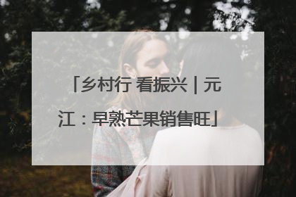 乡村行 看振兴｜元江：早熟芒果销售旺